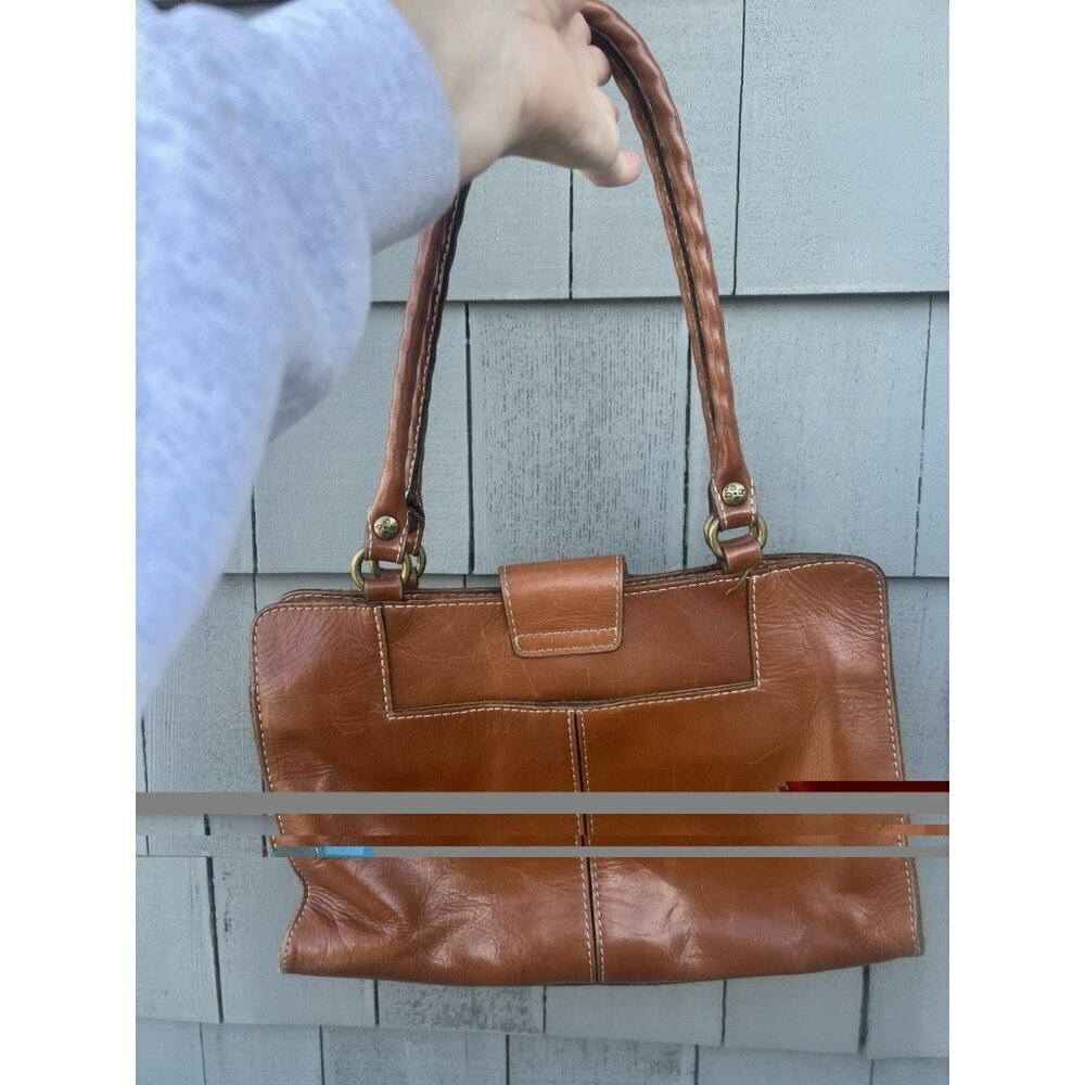 Vintage Patricia Nash embossed floral brown leather shoulder bag designer hippie - Picture 2 of 16